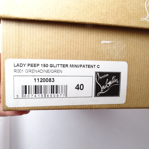 Chrisitian Louboutin Lady Peep 150 Glitter Pumps - Picture 13 of 15